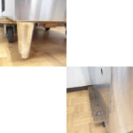 中古厨房 業務用 ステンレス 食器庫 W880×D750×H850mm 脚+30mm 棚1枚 スライド扉 戸棚 食器棚 収納棚 店舗 飲食店 調理場